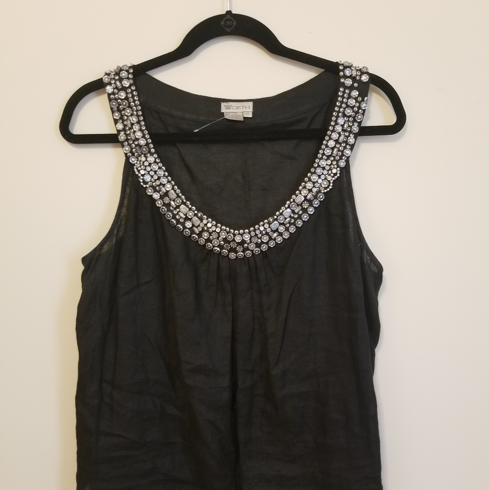 Beaded tank blouse